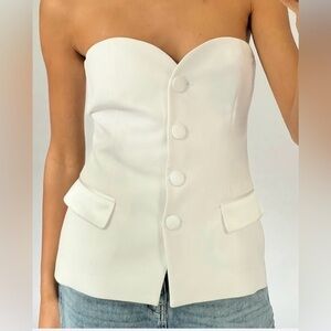 Cream bustier top